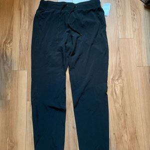 Black loose track pants